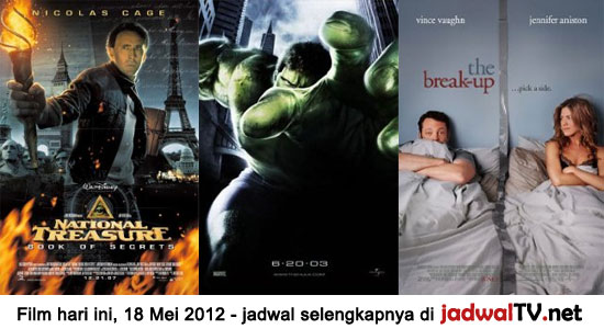 Jadwal Film dan Sepakbola 18 Mei 2012