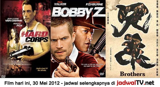 Jadwal Film dan Sepakbola 30 Mei 2012 Film hari ini: - TransTV 20.15WIB: The Phantom (1996 – Billy Zane, Kristy Swanson, Treat Williams) - GlobalTV 21.00WIB: The Death And Life Of Bobby Z (2007 – Paul Walker, Laurence Fishburne, Olivia Wilde) - TransTV 22.15WIB: The Hard Cops (2006 – Jean-Claude Van Damme, Razaaq Adoti and [...]