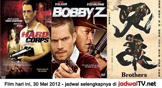 Jadwal Film dan Sepakbola 30 Mei 2012