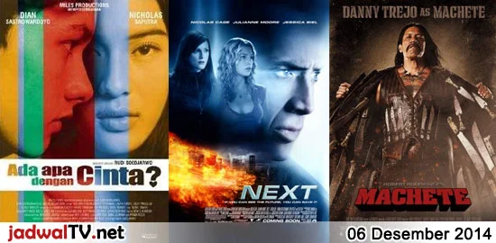 Jadwal Film dan Sepakbola 6 Desember 2014