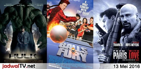 Jadwal Film dan Sepakbola 13 Mei 2016