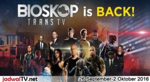 jadwalbioskoptranstv26september-2oktober2016