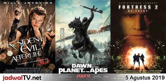 Jadwal Film dan Sepakbola 5 Agustus 2019
