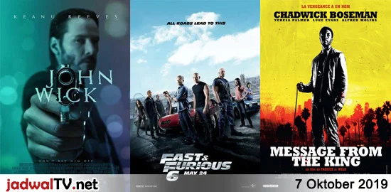 Jadwal Film dan Sepakbola 7 Oktober 2019