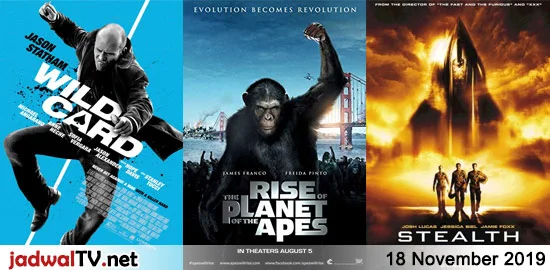 Jadwal Film dan Sepakbola 18 November 2019