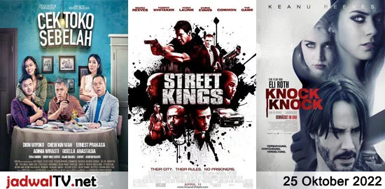 Jadwal Film dan Sepakbola 25 Oktober 2022
