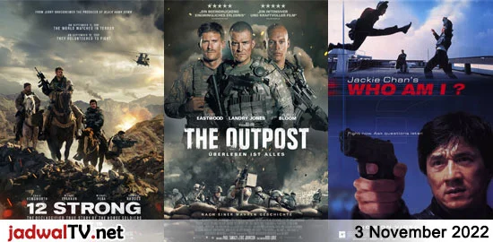Jadwal Film dan Sepakbola 3 November 2022