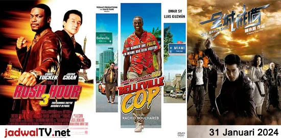 Jadwal Film dan Sepakbola 31 Januari 2024