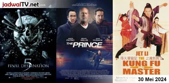 Jadwal Film dan Sepakbola 30 Mei 2024