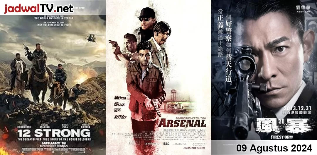 Jadwal Film dan Sepakbola 9 Agustus 2024