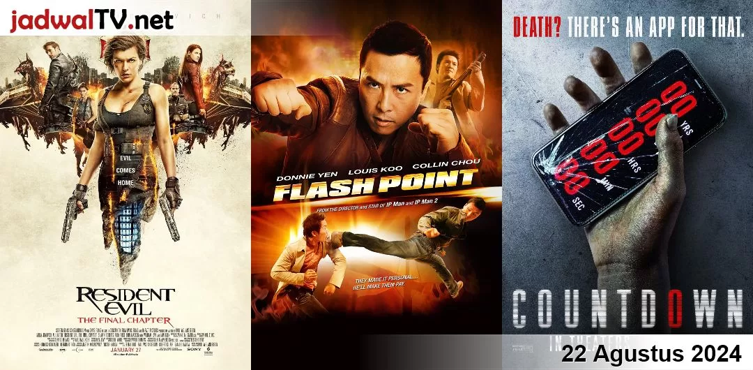 Jadwal Film dan Sepakbola 22 Agustus 2024